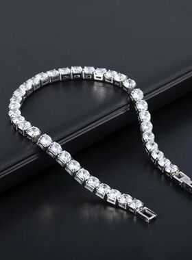 Luxury Hiphop Iced Out 4mm Cubic Zirconia Crystal Tennis Bra