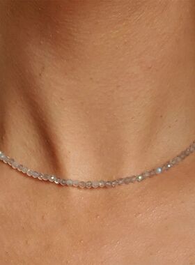 Fashion Simple Black Beads Chain Short Choker Necklace Femal