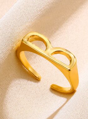 Initial A-Z Letter Rings For Women Gold Color Stainless Stee