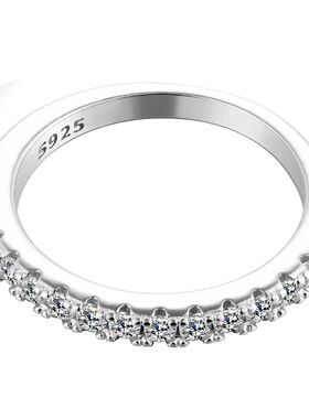 White Gold Round Excellent Cut Moissanite Ring for Girls Coc