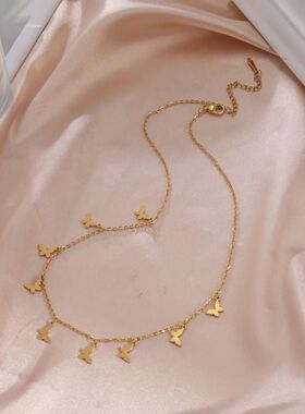 Snake Butterfly Small Charm Necklaces for Women Tree of Life