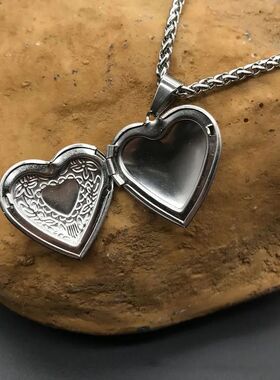 Love Heart Secret Message Locket Necklace Pendant Vintage Gi