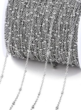 No Fade 2Meters Stainless Steel Chains Gold Color Lips Beads