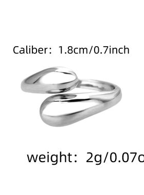 Stainless Steel Smooth Double Ball Beads Rings For Woman Ope