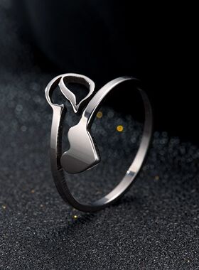 Fashion Gold Color 26 Letter Heart Open Ring for Women Coupl