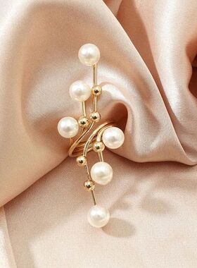 Vintage White Pearl Geometric Rings For Women Exaggerated Me
