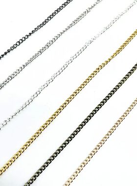 2yards Golded/silvered/Bronze/Black Plated Necklace Chain fo