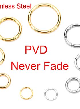 100pcs PVD Stainless Steel Open Jump Rings Lot 3 4 5 6 7 8 1