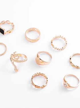 Snake Fidget Ring Sets for Women Bohemian Jewelry Fashion