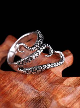 Titanium Steel Octopus Rings Gothic Deep Sea Monster Squid F
