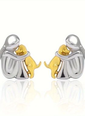 New Original Design Little Girl Ang Dog Hug Pendant Necklace