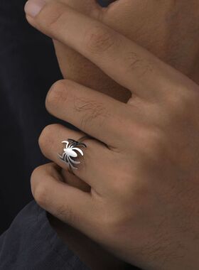 Stainless Steel Spider Rings for Men Women Creative Animal O