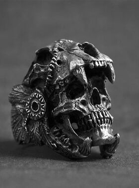 Skull Ring Men and Women Personality Retro Devil Ring Punk S
