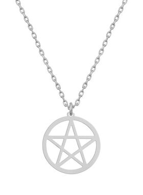 Pentacle Star Necklace For Women Stainless Steel Jewelry Geo