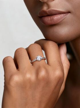 Women Silver Finger Rings for Women Original Cocktail Ring G