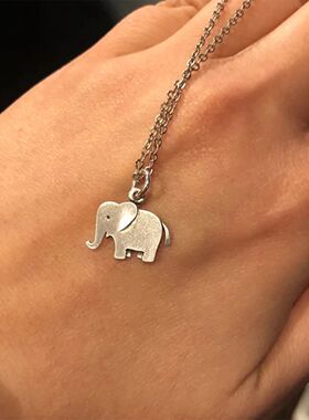 Cute Animal Small Pendant Necklace for Women Unique Raccoon