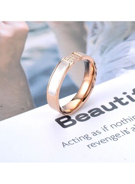 Trendy Design Rose Gold Color CZ Crystal Rhinestone Titanium