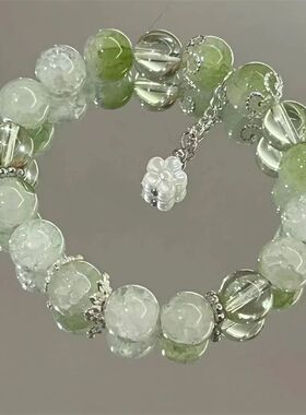 New Simple Beads Crystal Bracelet for Women Girls Korean Ins