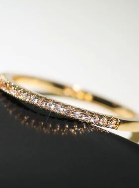 Trendy Rose Gold Silver Color Round Fashion Ring for Women P