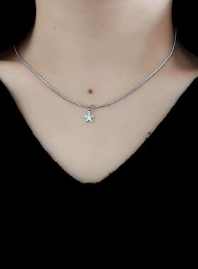 Stainless steel Star Pendant Snake bone Chain Non-fading sum