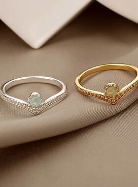 Waterdrop Opal Crown Rings for Women Gold Color Stainless St