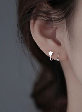 Genuine Fashion Jewelry New Spiral Heart Star Stud Earrings