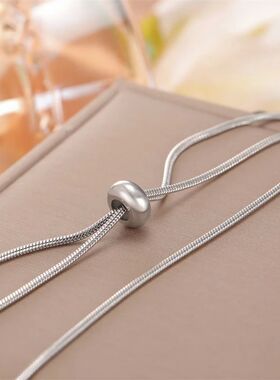 80cm Long Round Snake Chain Necklace Adjustable Length Stain