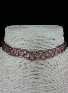 Tattoo Choker Necklace Braided Fish Thread Gothic Jewelry Wo
