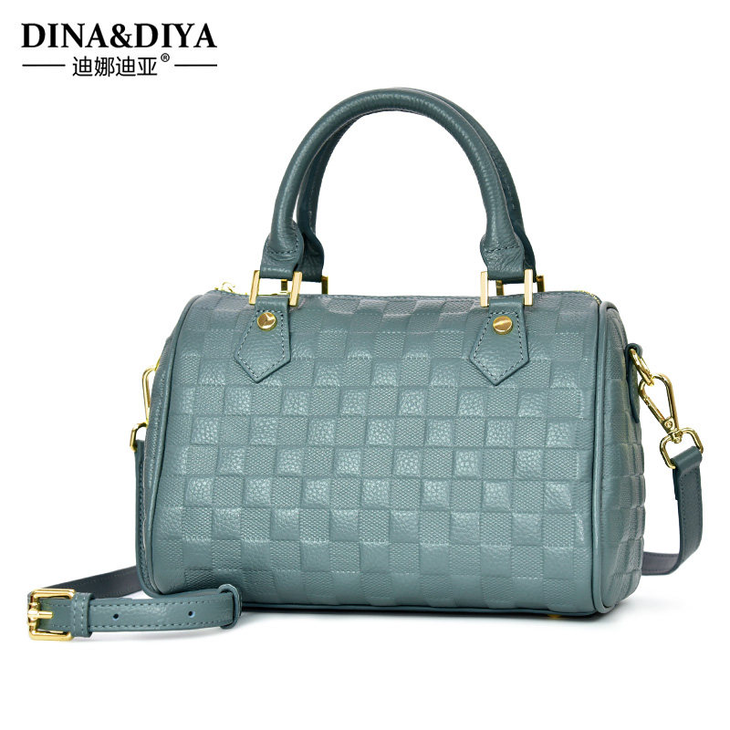 真皮女包2022新款潮高级感斜挎包 迪娜迪亚女士包袋