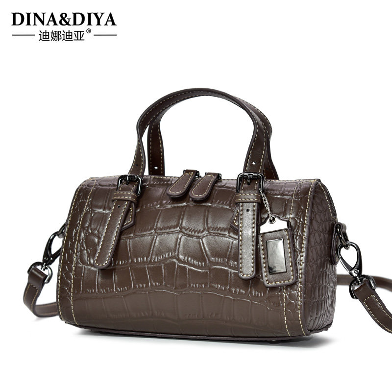 真皮女包2021新款洋气轻奢斜挎包 迪娜迪亚女士包袋