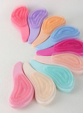 Marble Anti Static Comb Plastic Mini Massage Hair Brushes De