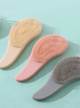 1pcs Marbled Soft Tooth Comb Anti-static Hair Brush Handle E