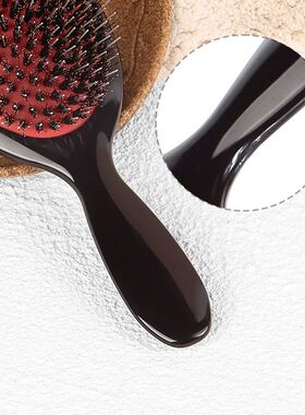 1PC Oval Boar Bristle Nylon Hair Comb Mini Anti-static Hair