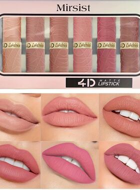 New Matte | 6pcs Lipstick Long-Lasting Modern Brownish Red L