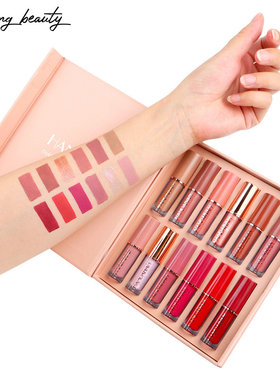 12 Pieces/box Matte Liquid Lipstick Clear Lip Glaze