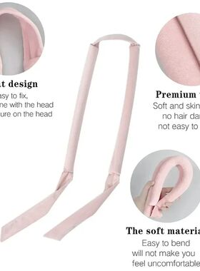 New Heatless Curling Rod Headband No Heat Ribbon Rollers Sil