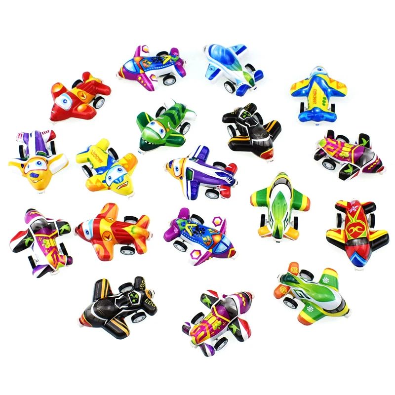 20pcs/lot Cartoon Toys Cute Plastic Pull Back Cars Plane Toy - 图3