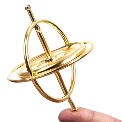 Metal Self-balancing Finger Gyroscope Toy Anti-gravity Color - 图1