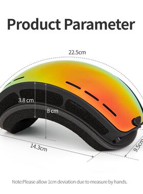 Ski Goggles Double Layers UV400 Anti-fog Big Ski Glasses Ski