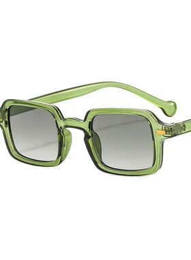 Luxurious Rectangle Sunglasses Women Oval Vintage Designer S