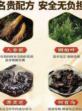 修正人参侧柏叶洗发水侧柏叶养发灵芝纯植物变控油蓬松黑男女