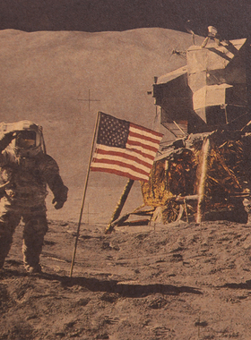 The Apollo 11 Moon Landing New York Times Vintage Poster