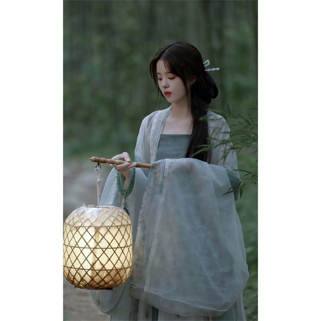 Cool style Song Dynasty Hanfu ancient costume for women 2023 new double-breasted large-sleeved long shirt one-piece waist-length autumn and winter women's style