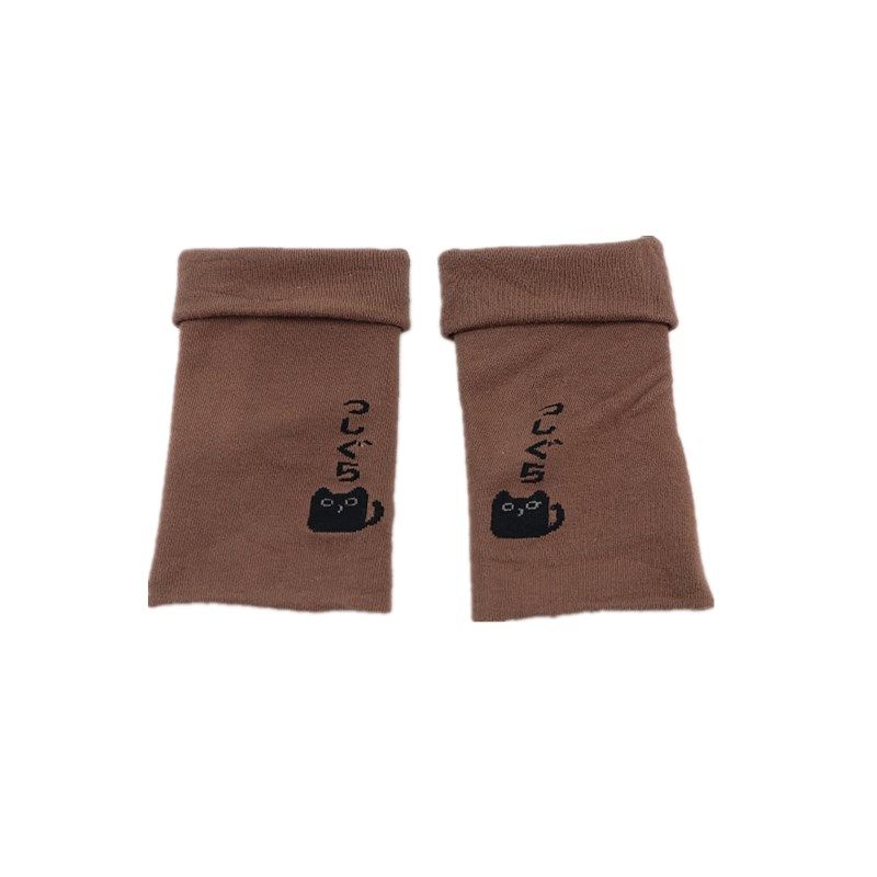 韩版半指手套男女士时尚卡通保暖露指学生写字半截无指护腕秋冬季,淘宝优惠券,粉丝福利购,淘宝优惠卷