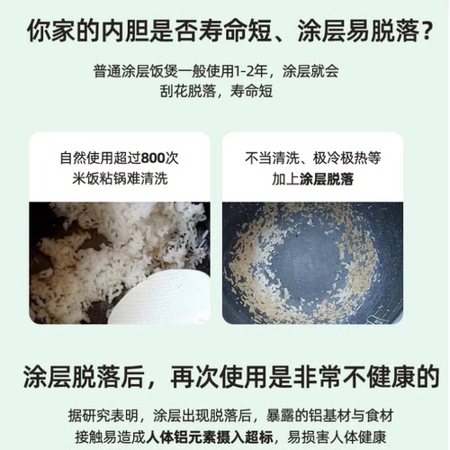 适配苏泊尔电饭煲不锈钢内胆SF40HC33/56/32/57/66/632精铁球釜 - 图0