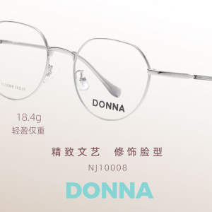 DONNA哆哪2024年新款简约时尚金属眼镜框复古文艺男女通用NJ10008