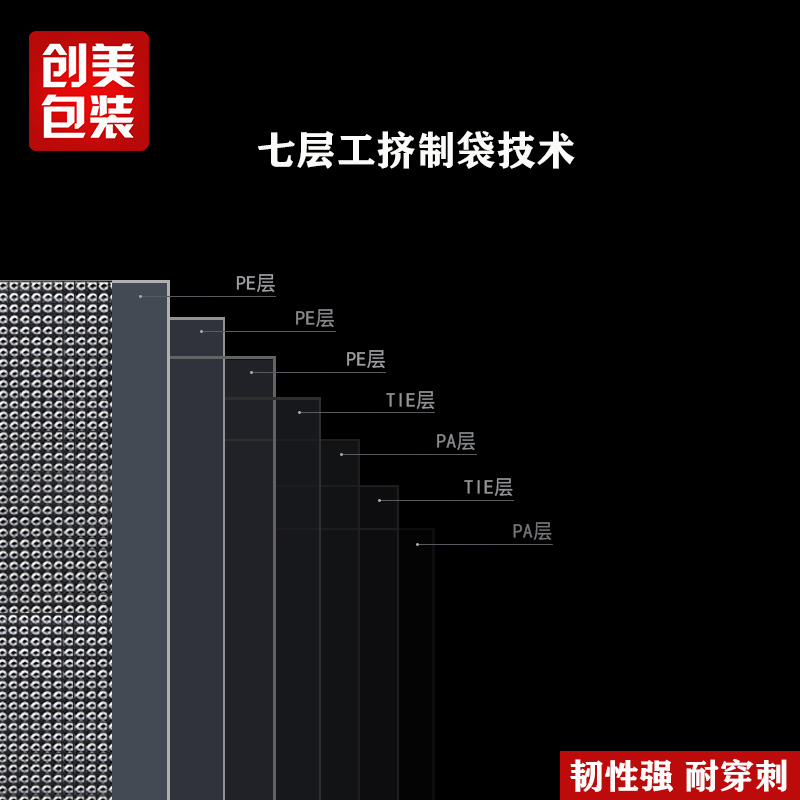 加长网纹路真空食品包装袋风干鸭脖牛肉干腊肠塑封压缩保鲜袋家用 - 图2