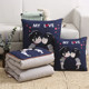 Pillow quilt dual-purpose folding car air conditioning quilt