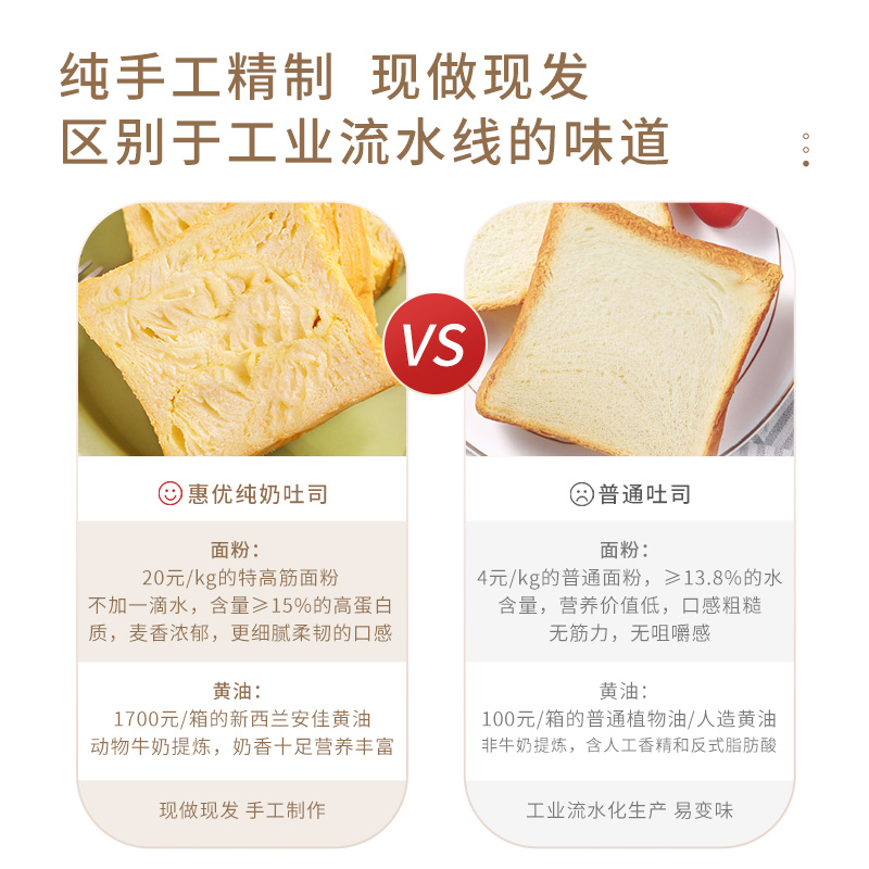 惠优纯奶奶香切片厚切吐司手工小面包早餐整箱营养糖北海道爸爸包,淘宝优惠券,粉丝福利购,淘宝优惠卷