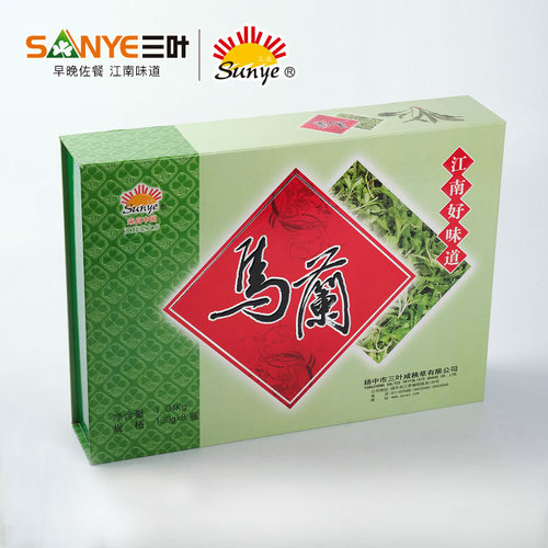 扬中特产三叶咸秧草酱菜腌制马兰酱菜礼盒130gx8 - 图0